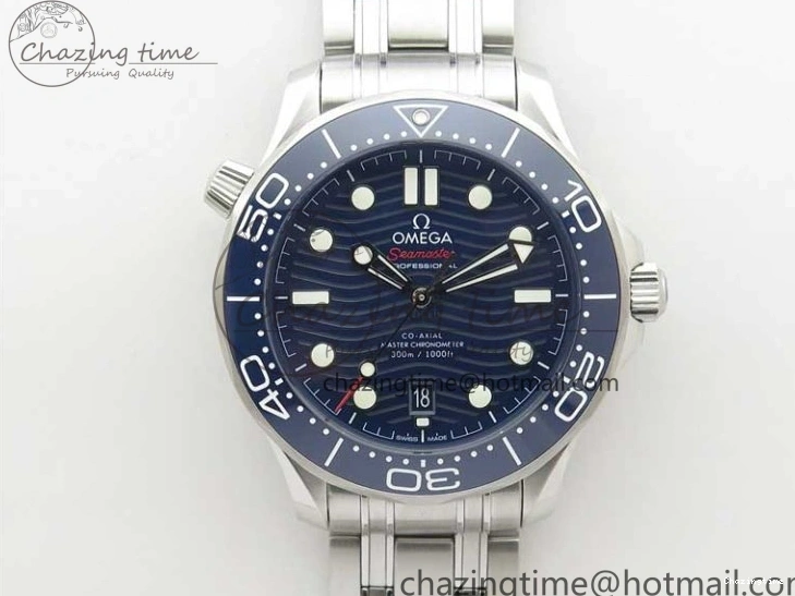 0115 Seamaster Diver 300M ORF 1:1 Best Edition Blue Ceramic Blue Dial on SS Bracelet A Breathable 7869